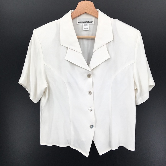 Vintage Rebecca Malone 1980s Cropped Button-Front